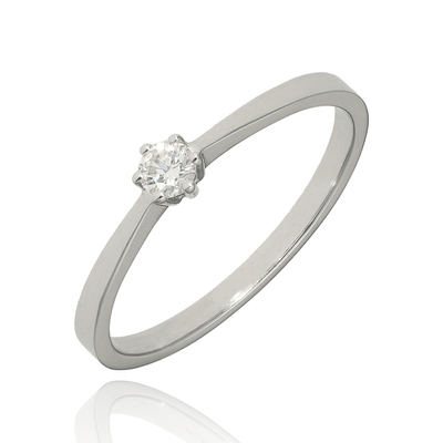 Fehér arany gyűrű 54-es méret (B47227)